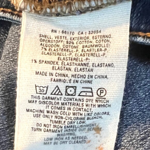 Pilcro & the Letterpress Slim Straight 32 jeans Sequins Embroidery Boho Distress - Picture 13 of 13